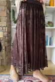 Opulance Damask Midi Skirt Rich Chocolate
